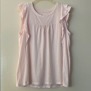 3 for‎ $25! GAP Light Pink Ruffle Sleeve Luxe Tee, size small